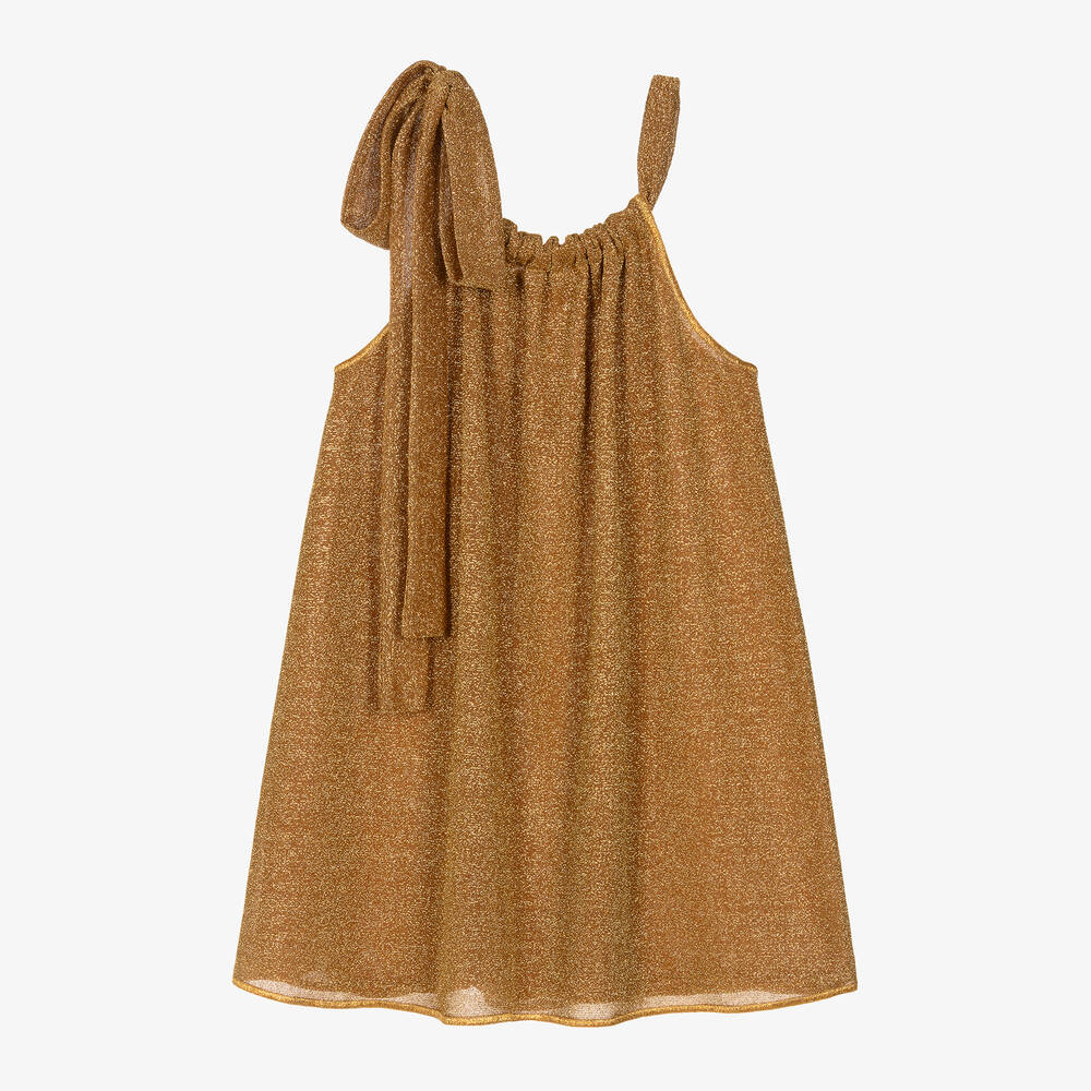 Oséree - Girls Gold Lumière Dress | Childrensalon