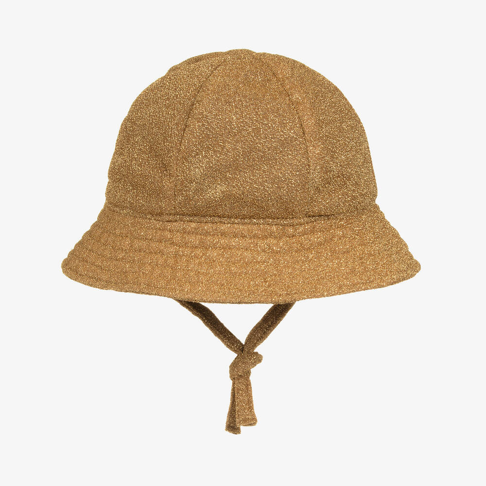 Oséree - قبعة للشمس لون ذهبي لامع للبنات | Childrensalon