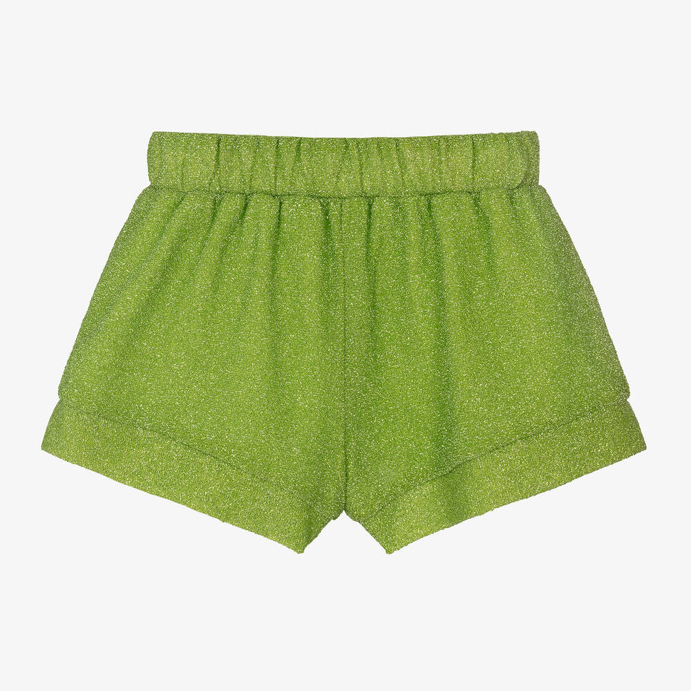 Shop Oseree Girls Green Lumière Shorts