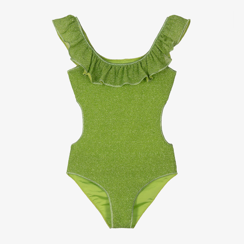 Oséree - Girls Green Lumière Swimsuit | Childrensalon