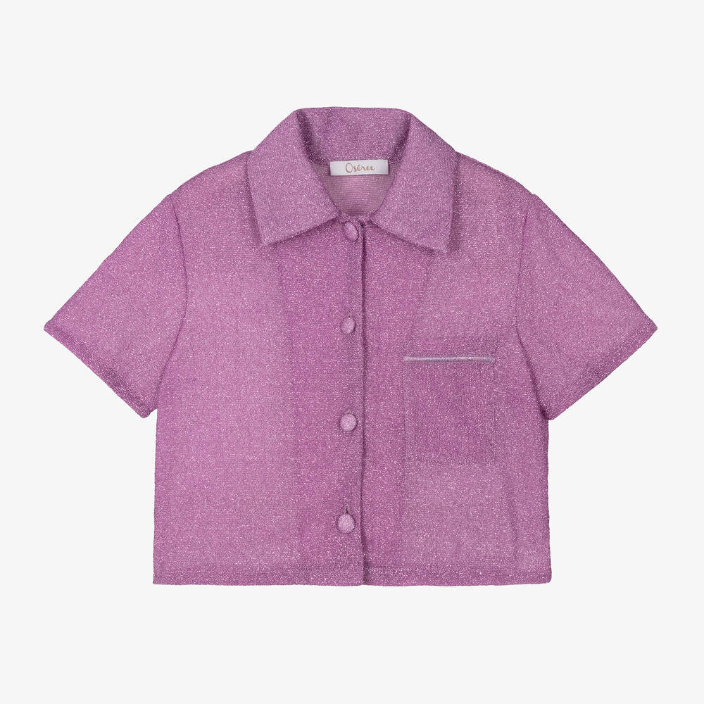 Shop Oseree Girls Purple Lumière Shirt