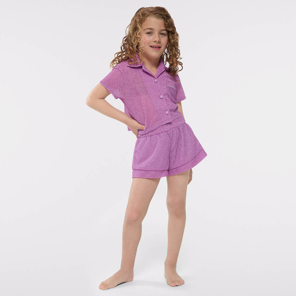 Oséree-Girls Purple Lumière Shirt | Childrensalon