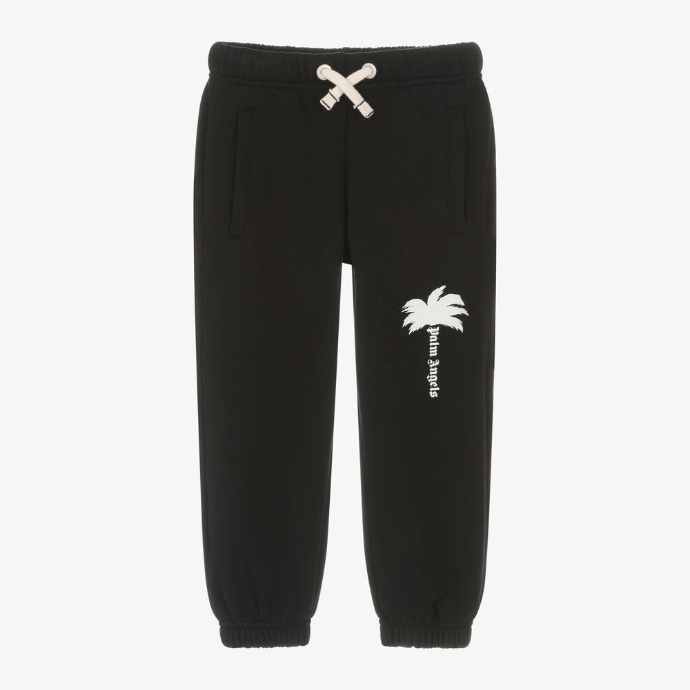 Palm Angels - Boys Black Cotton Palm Joggers | Childrensalon