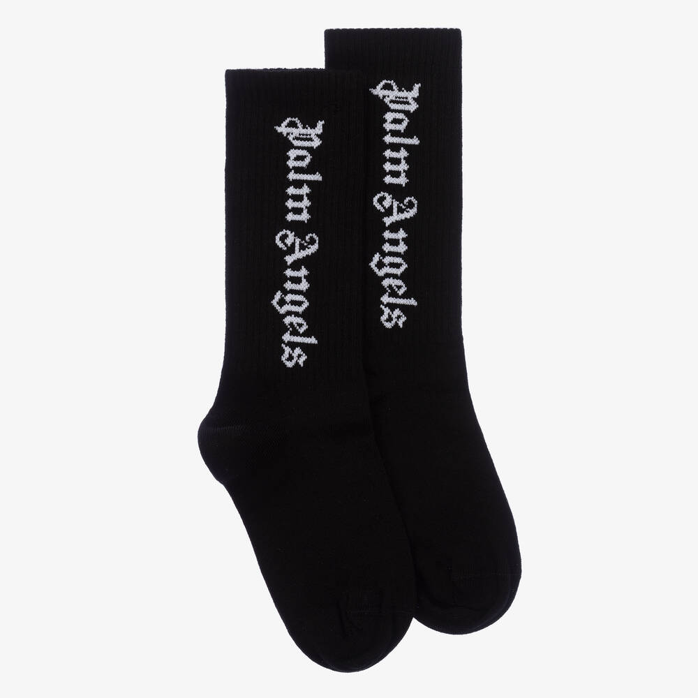 Palm Angels - Boys Black Cotton Socks | Childrensalon