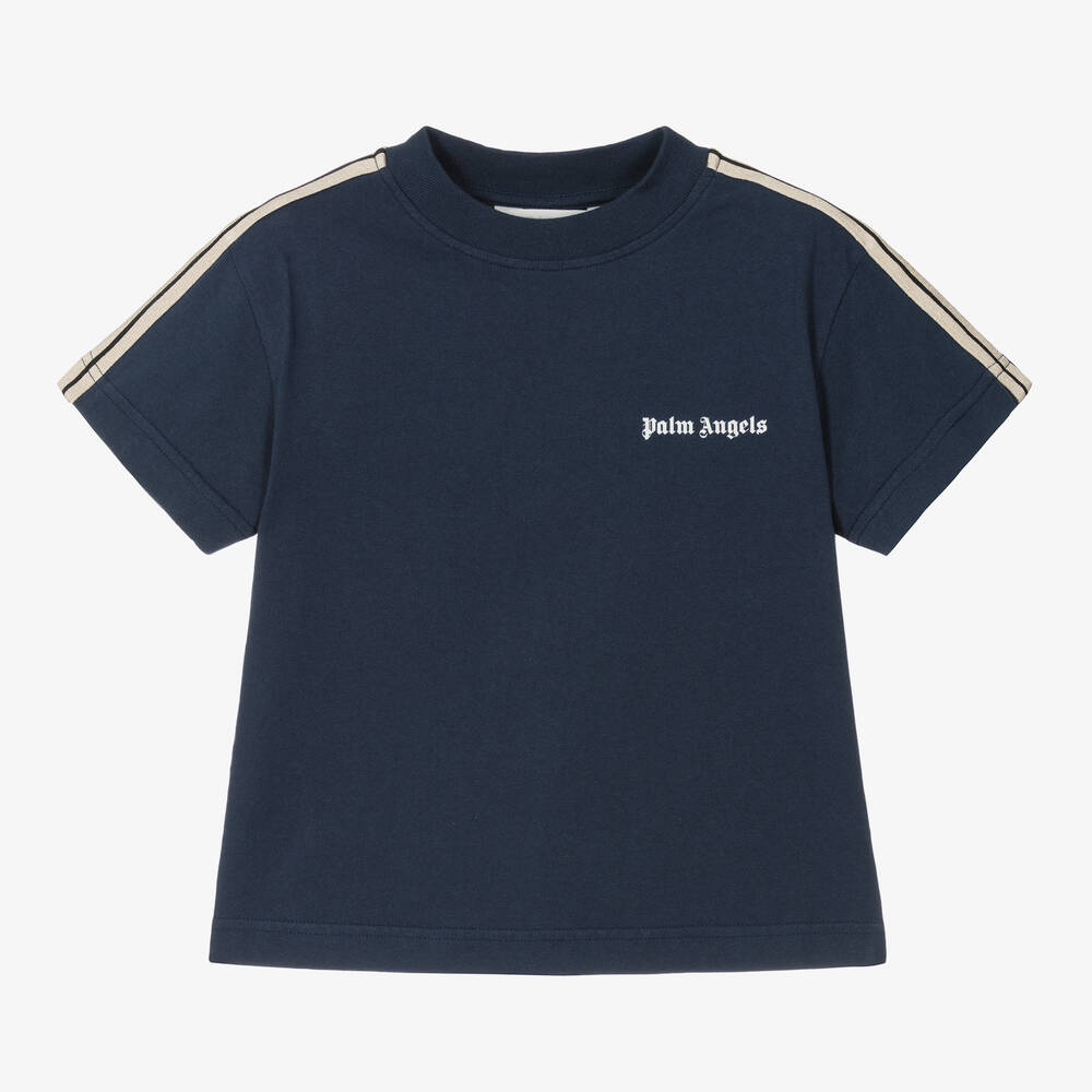 Palm Angels - Boys Blue Cotton T-Shirt | Childrensalon