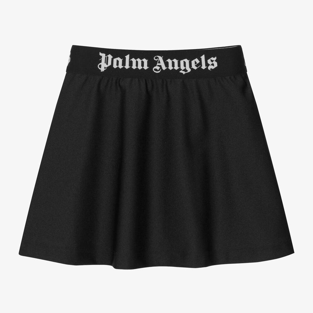 Palm Angels Babies' Girls Black Mini Skirt