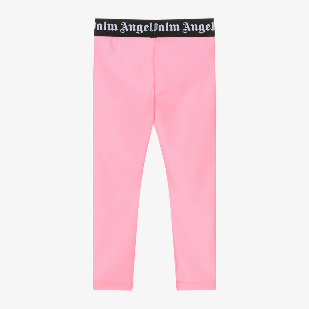 Palm Angels - Ярко-розовые легинсы для девочек