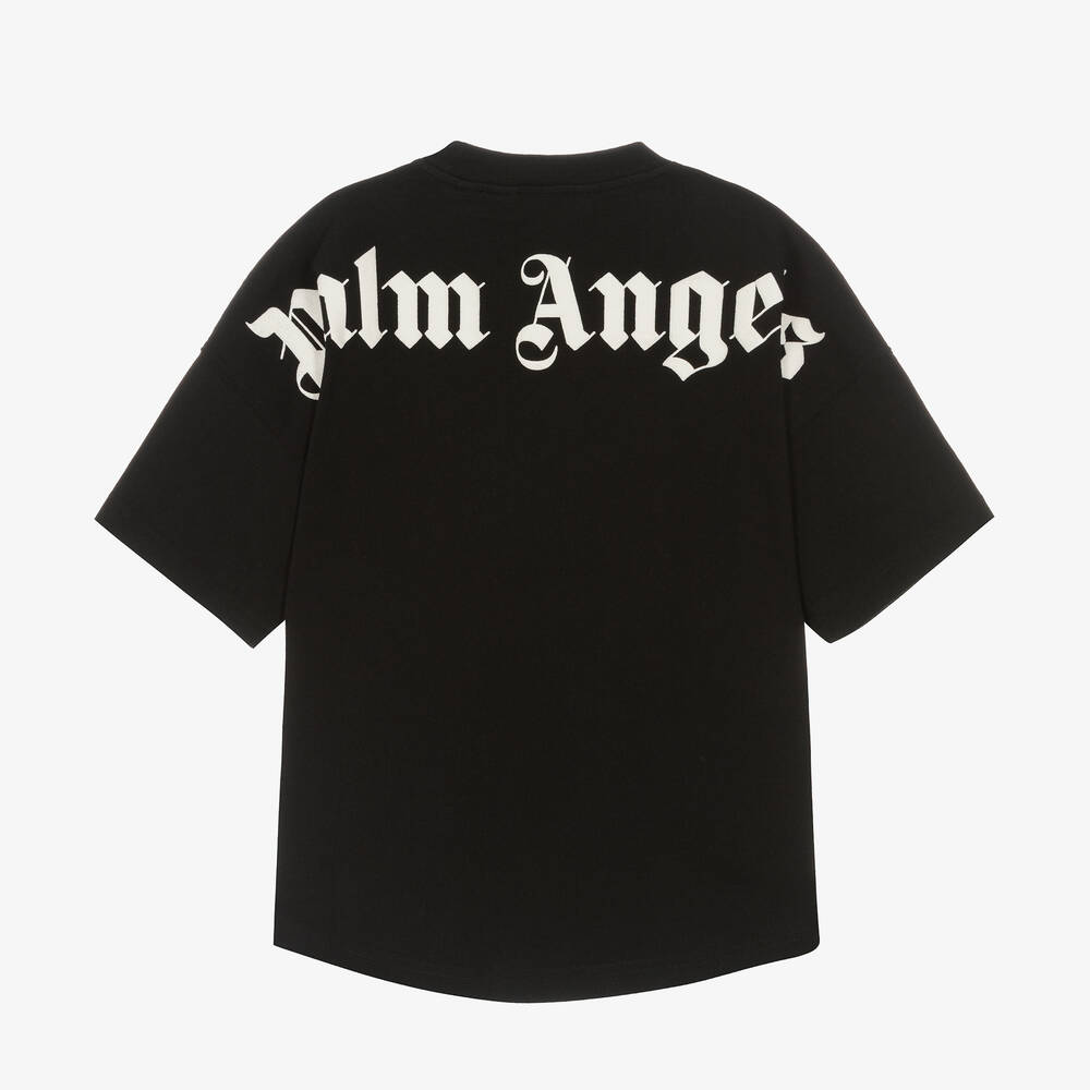 Palm Angels - Teen Black Cotton T-Shirt | Childrensalon