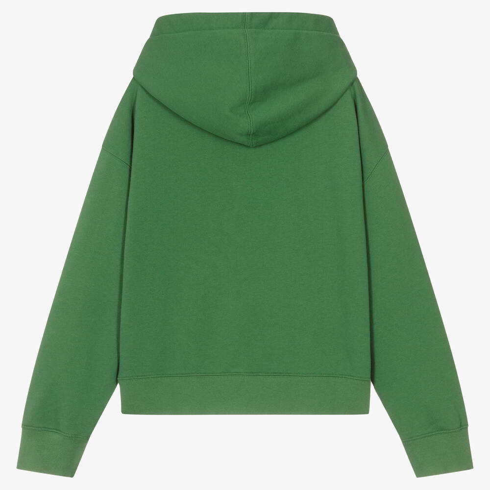 Luxury men's sweatshirt - Palm Angels green hooded sweatshirt with paint  green