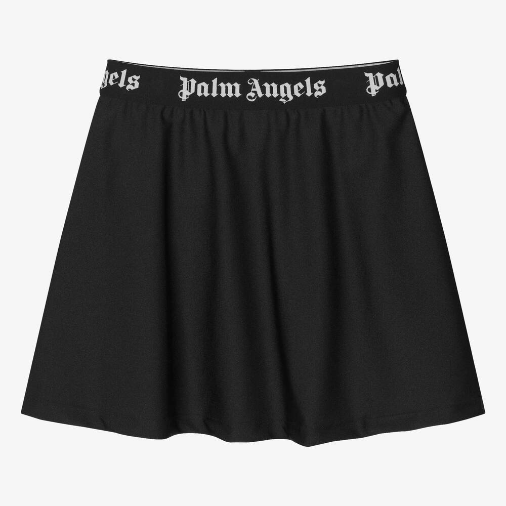 Palm Angels Teen Girls Black Mini Skirt
