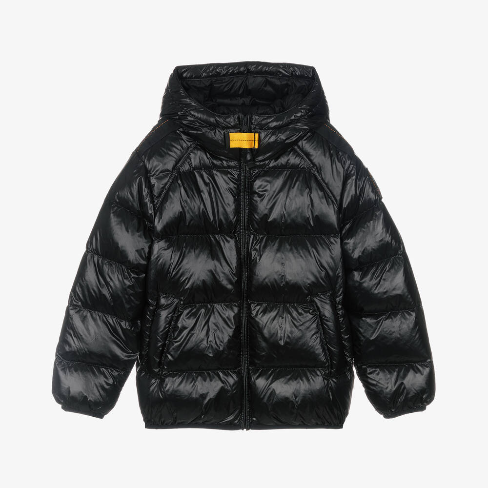 Parajumpers - Black Hooded Down Puffer Jacket | Childrensalon