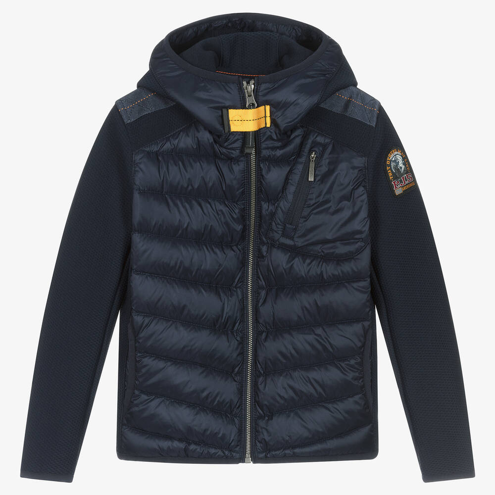 Parajumpers - Boys Blue Water-Repellent Hooded Jacket | Childrensalon
