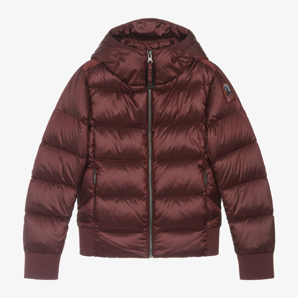 Parajumpers - Girls Red Hooded Puffer Jacket | Childrensalon