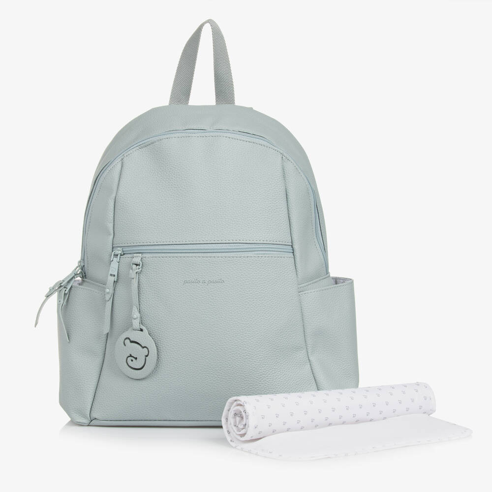 Pasito a Pasito - حقيبة ظهر لمستلزمات الأطفال جلد إصطناعي لون أخضر(40 سم) | Childrensalon