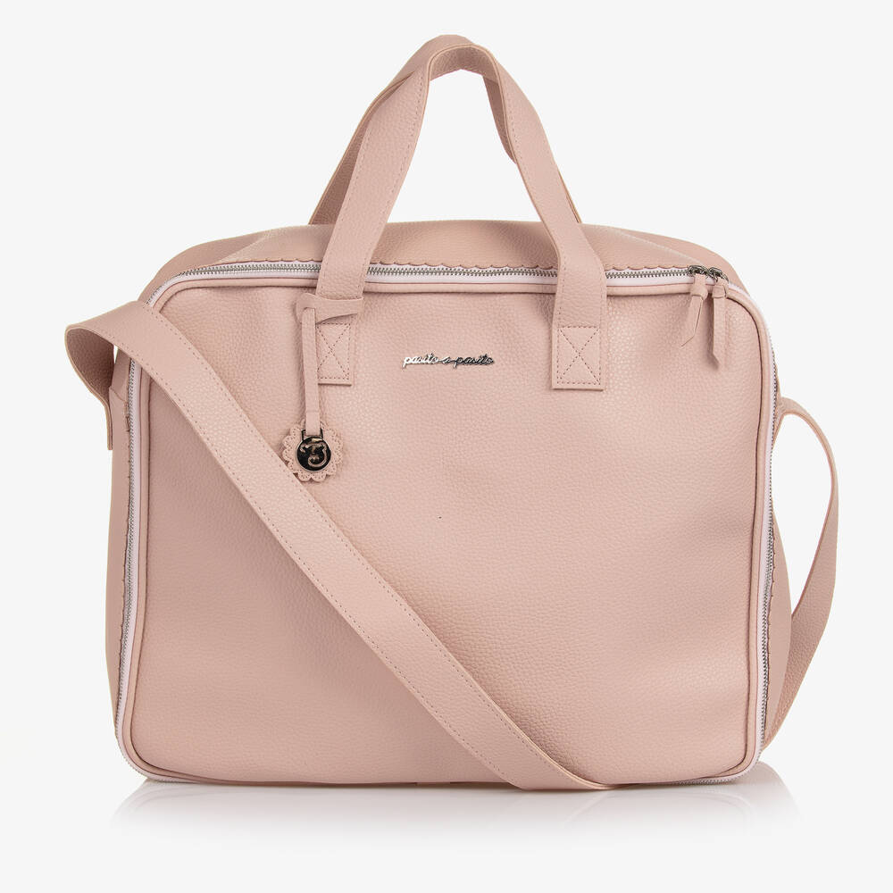 Pasito a Pasito - Pink Faux Leather Suitcase (44cm) | Childrensalon