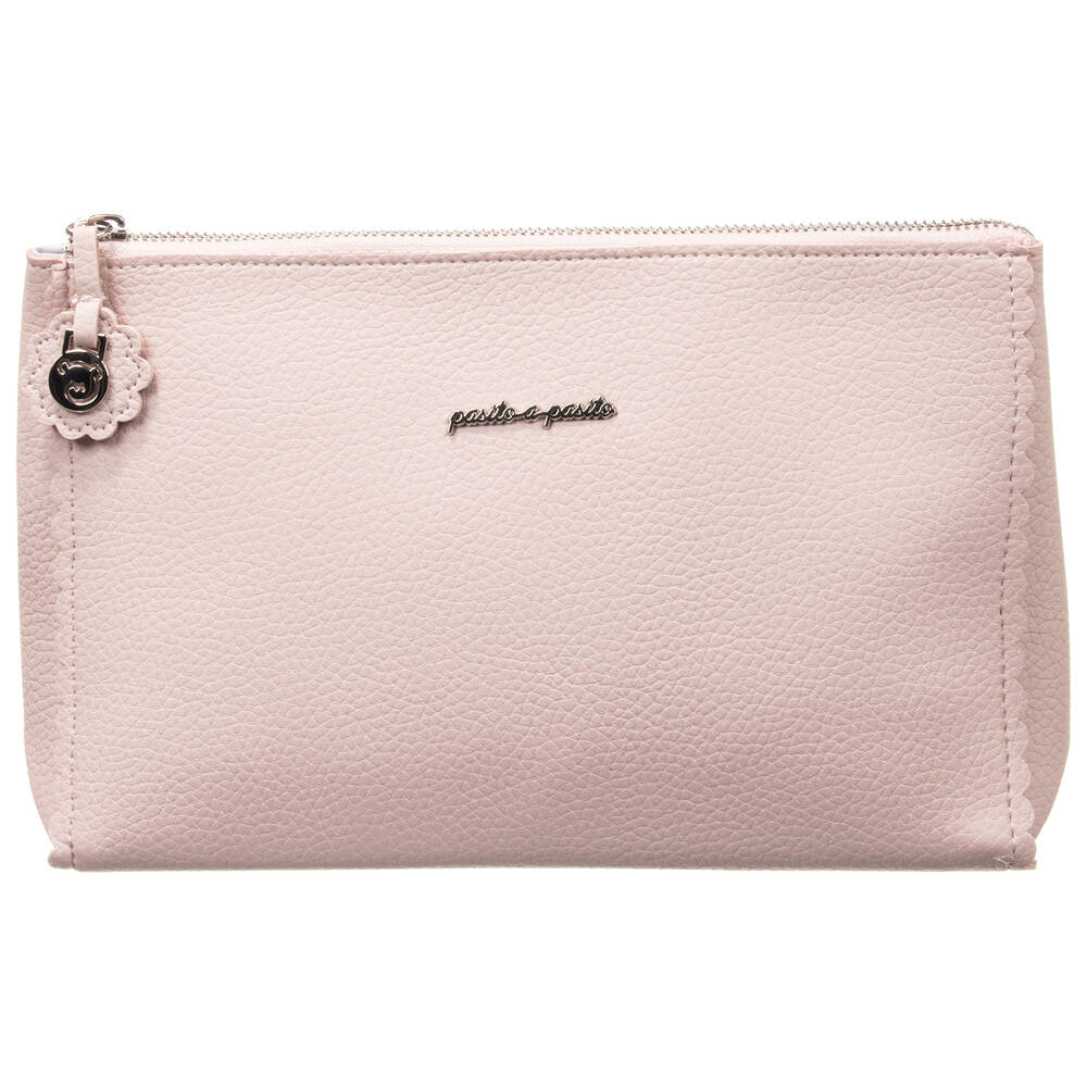 Pasito a Pasito - Pink Faux Leather Wash Bag (27cm) | Childrensalon