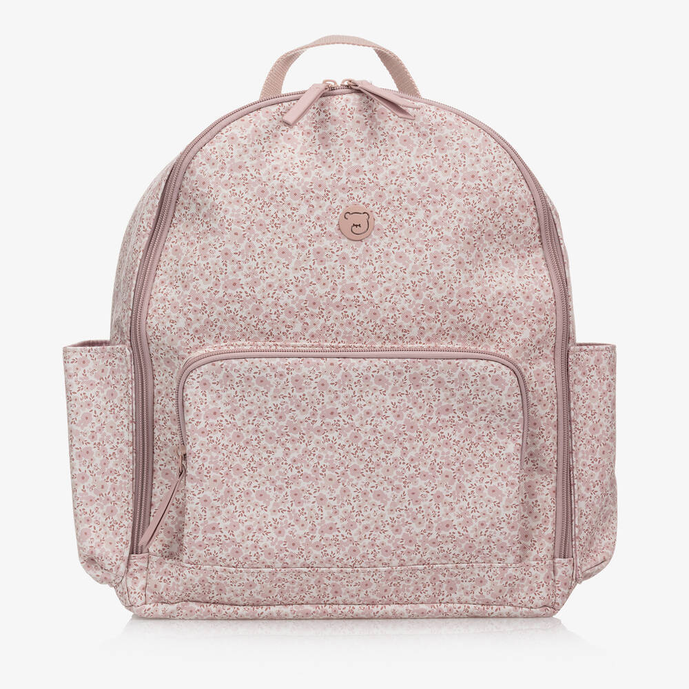 Pasito a Pasito - Розовая пеленальная сумка в цветочек (36см) | Childrensalon