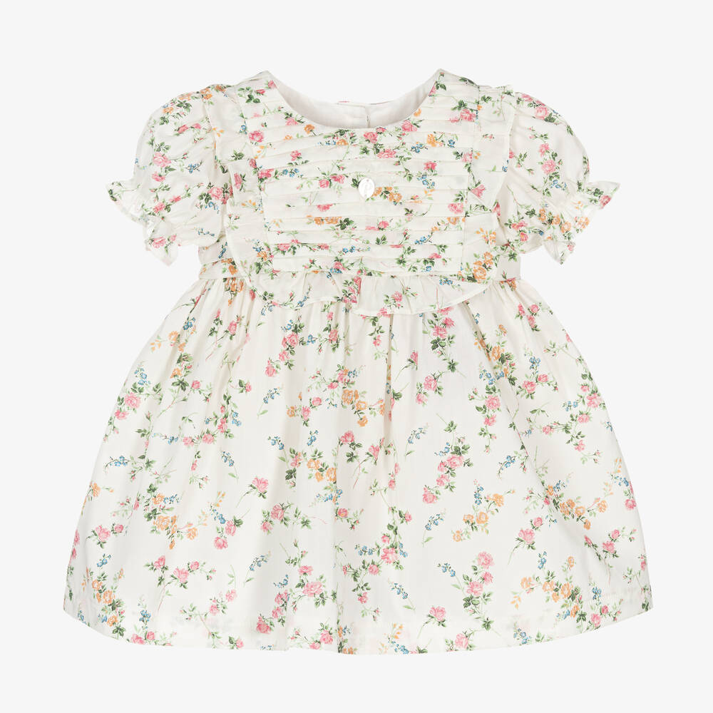 Patachou - Baby Girls Ivory Liberty Print Floral Dress | Childrensalon