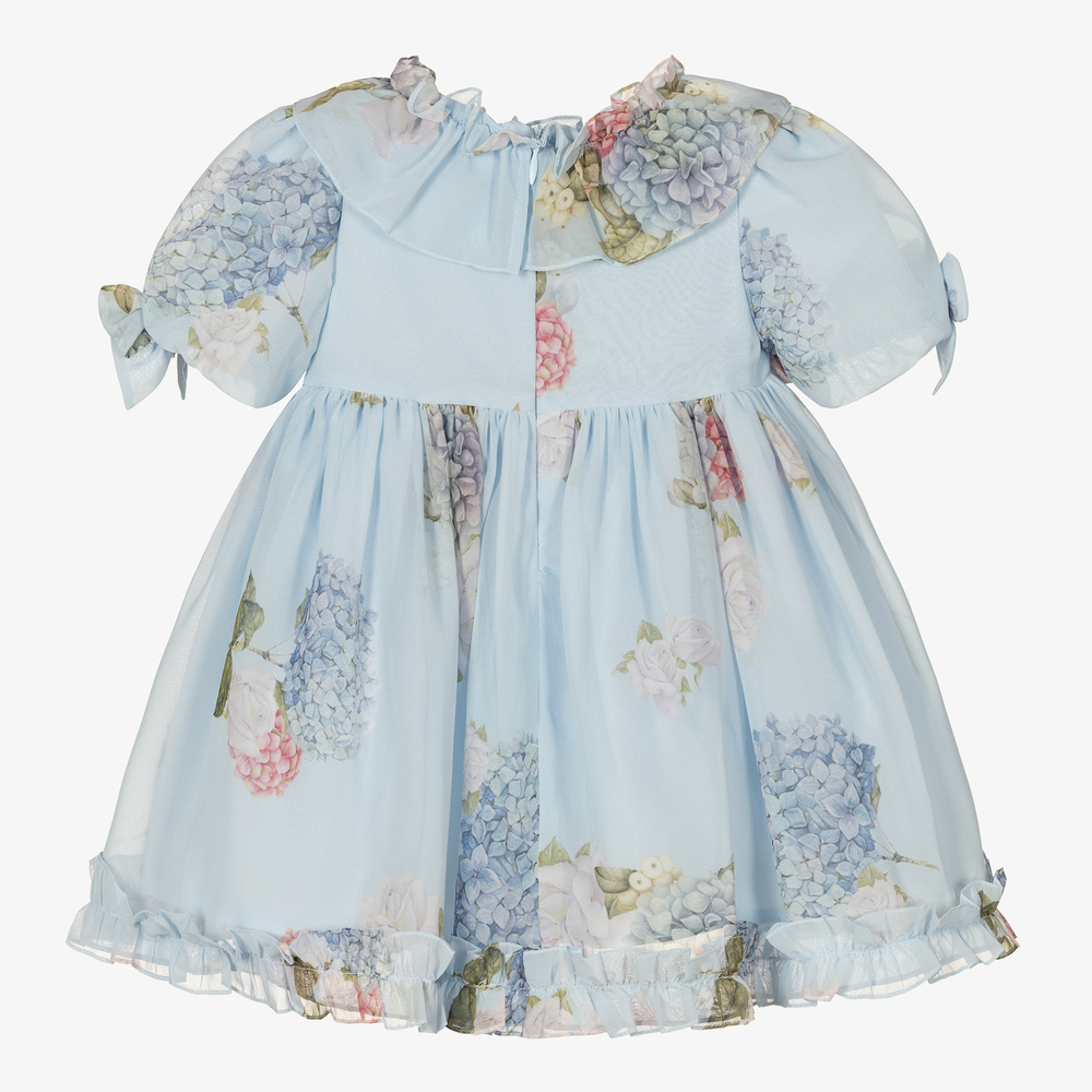 Patachou - Blue Floral Chiffon Dress ...