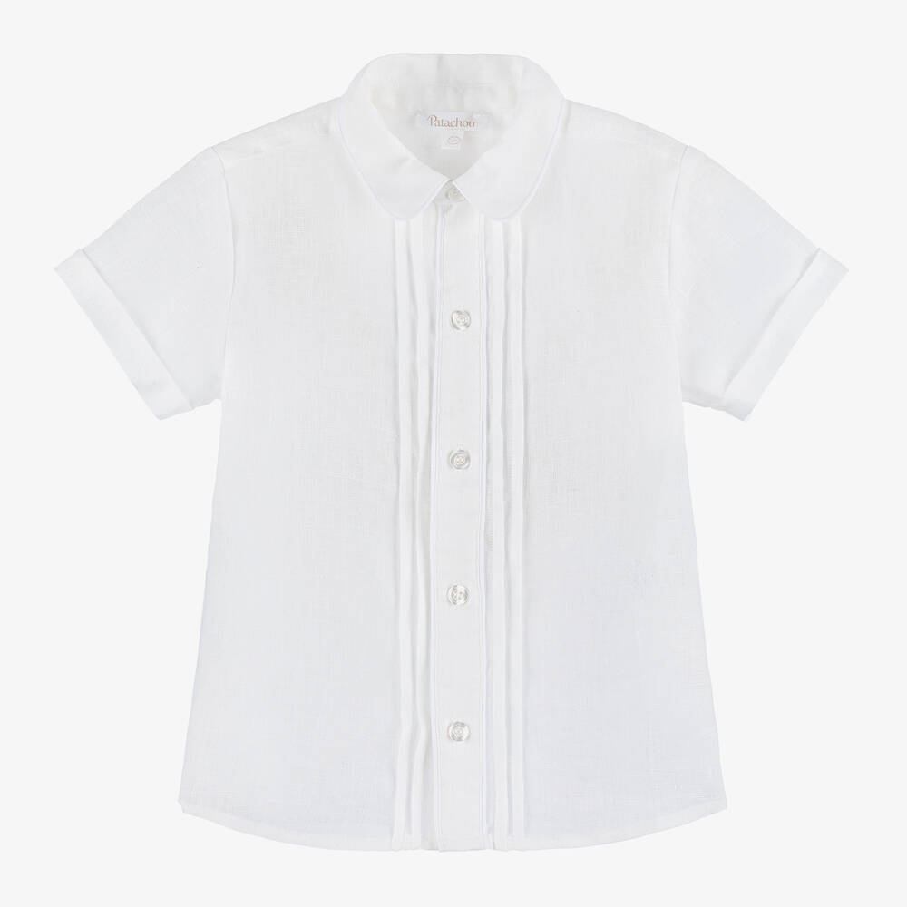 Patachou - Boys Ivory Linen Shirt | Childrensalon