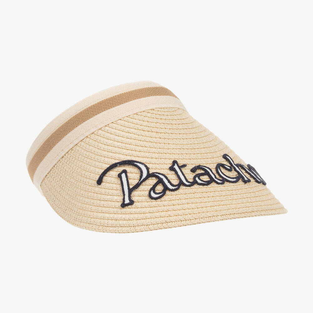 Patachou - قبعة فايزر للشمس قش لون بيج للبنات | Childrensalon
