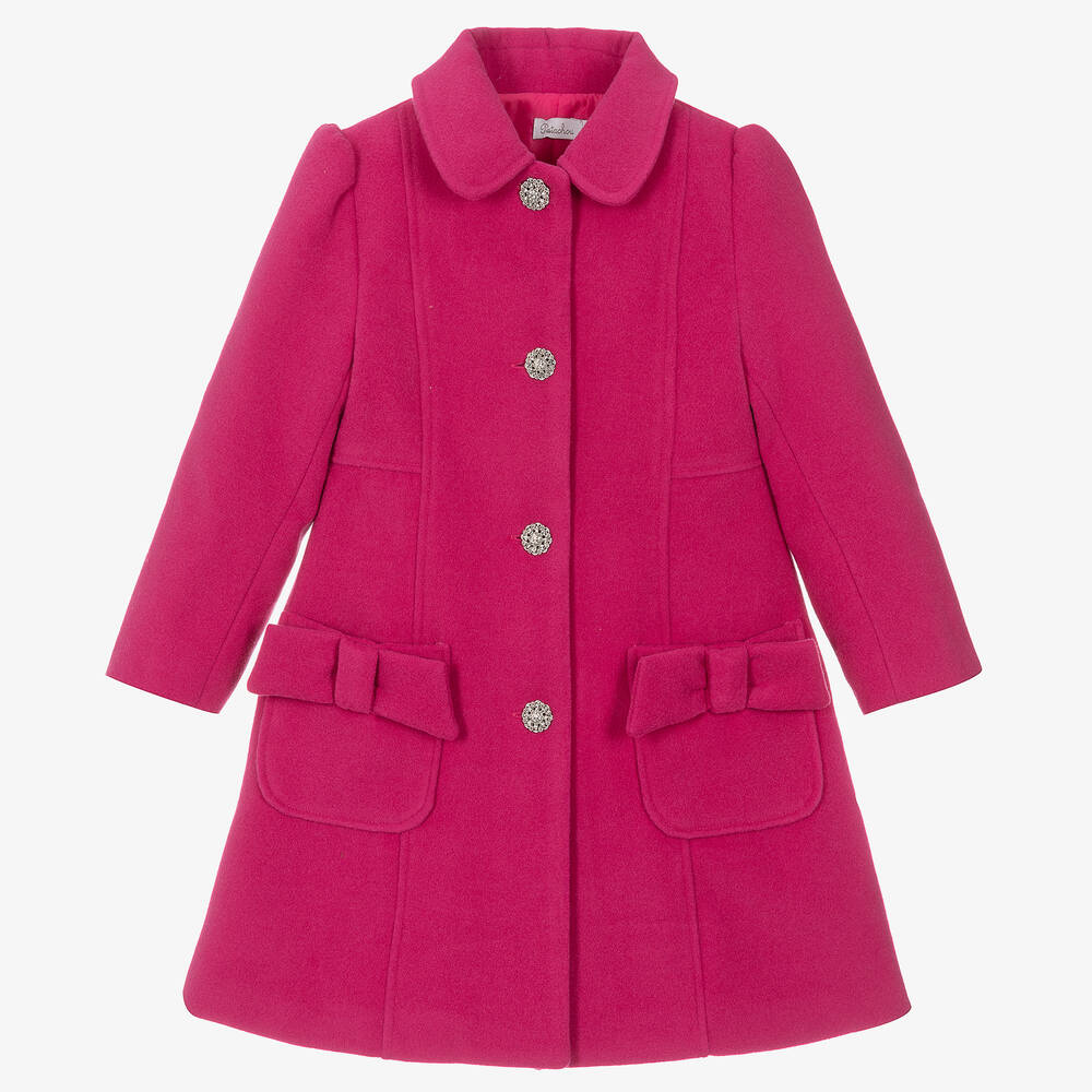Patachou Kids' Girls Fuchsia Pink Coat