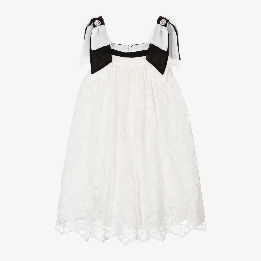 Patachou - Girls Ivory Lace Dress | Childrensalon