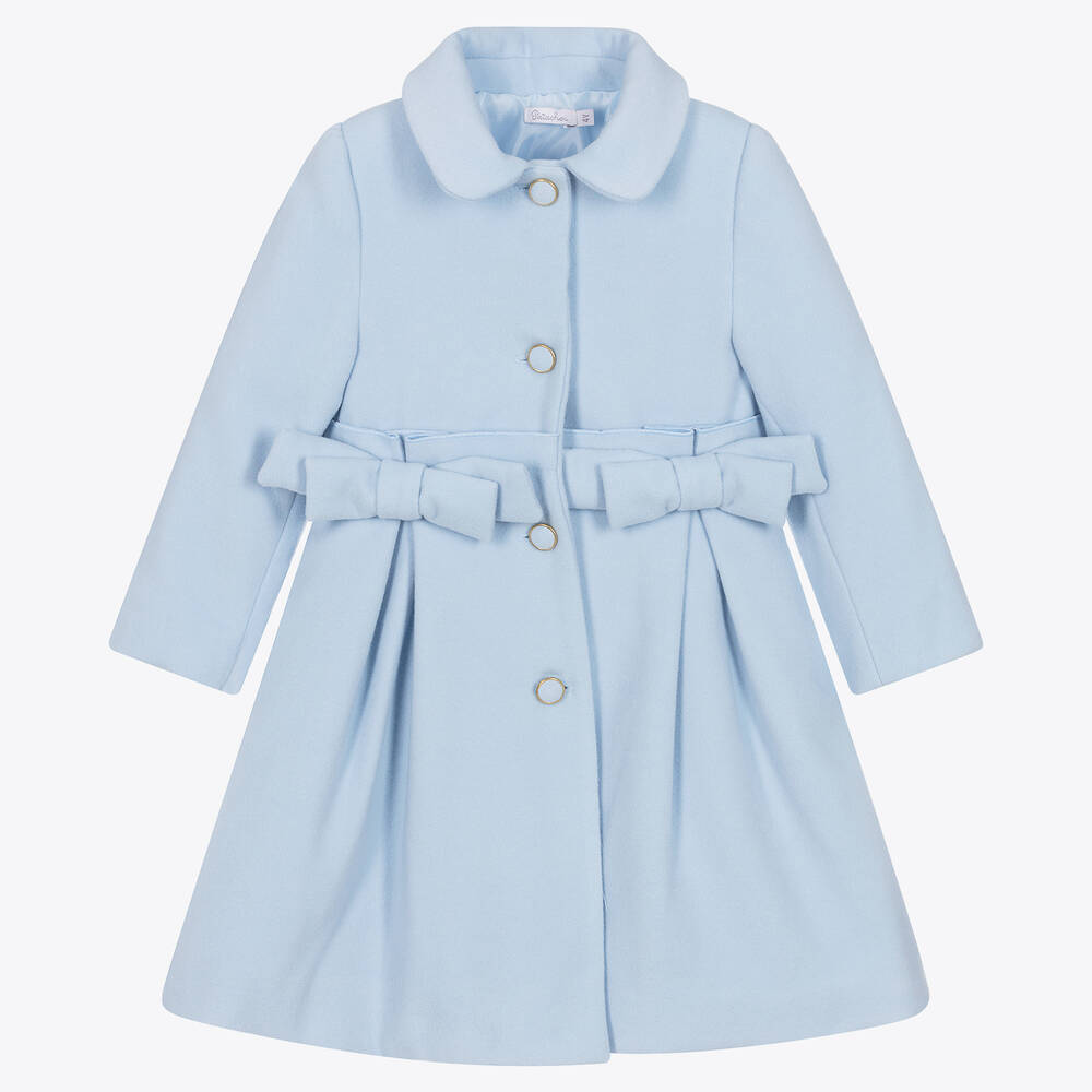 Patachou - Manteau bleu pâle en feutre fille | Childrensalon