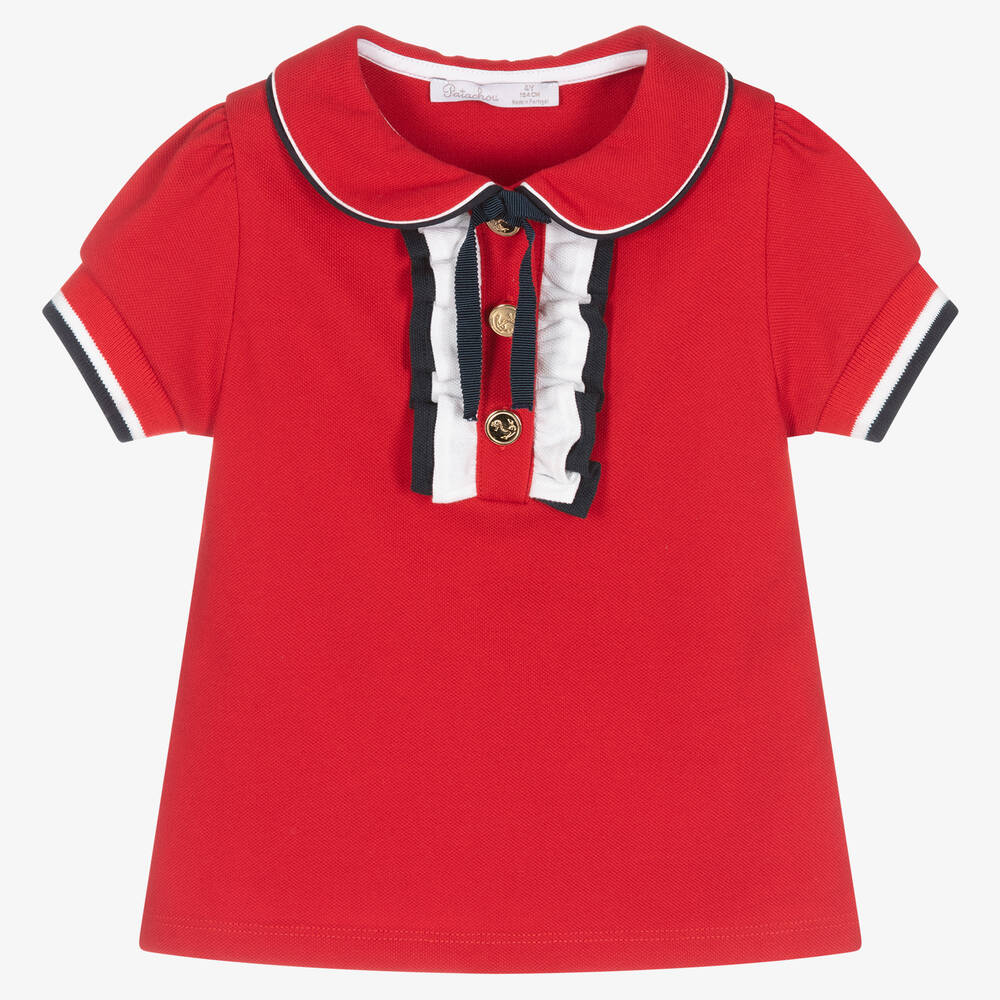 Patachou - Rotes Poloshirt aus Baumwollpiqué | Childrensalon