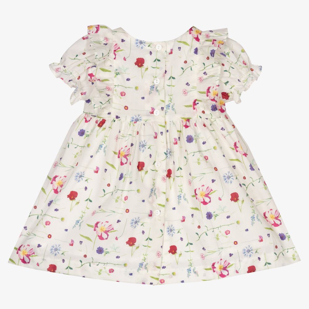 Patachou - Ivory Liberty Print Baby Dress | Childrensalon