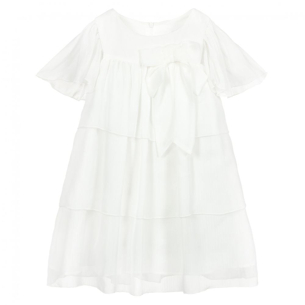 Patachou - White Layered Chiffon Dress | Childrensalon