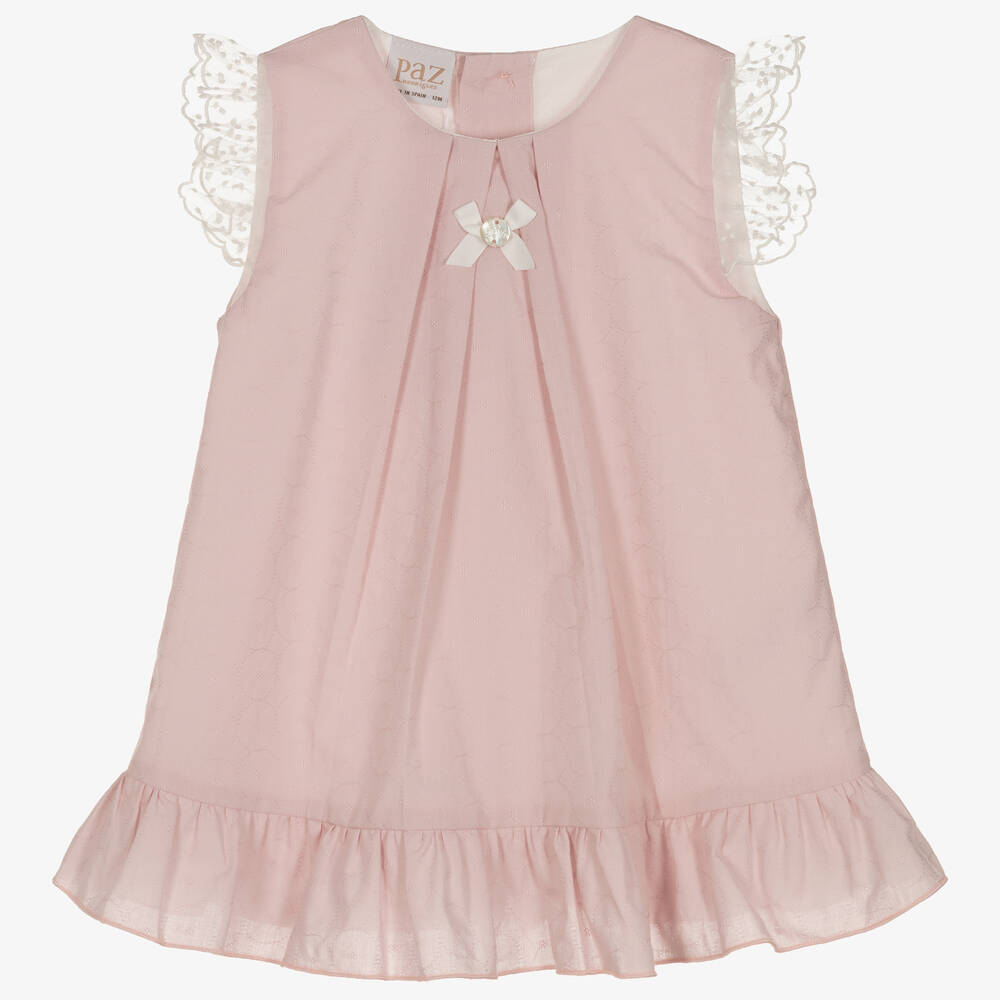 Paz Rodríguez - Baby Girls Pink Cotton Dress | Childrensalon