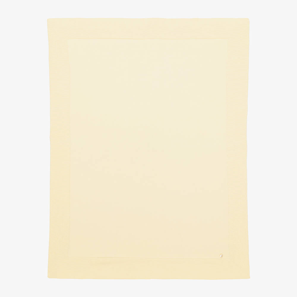 Paz Rodriguez Pastel Yellow Organic Cotton Blanket (98cm)