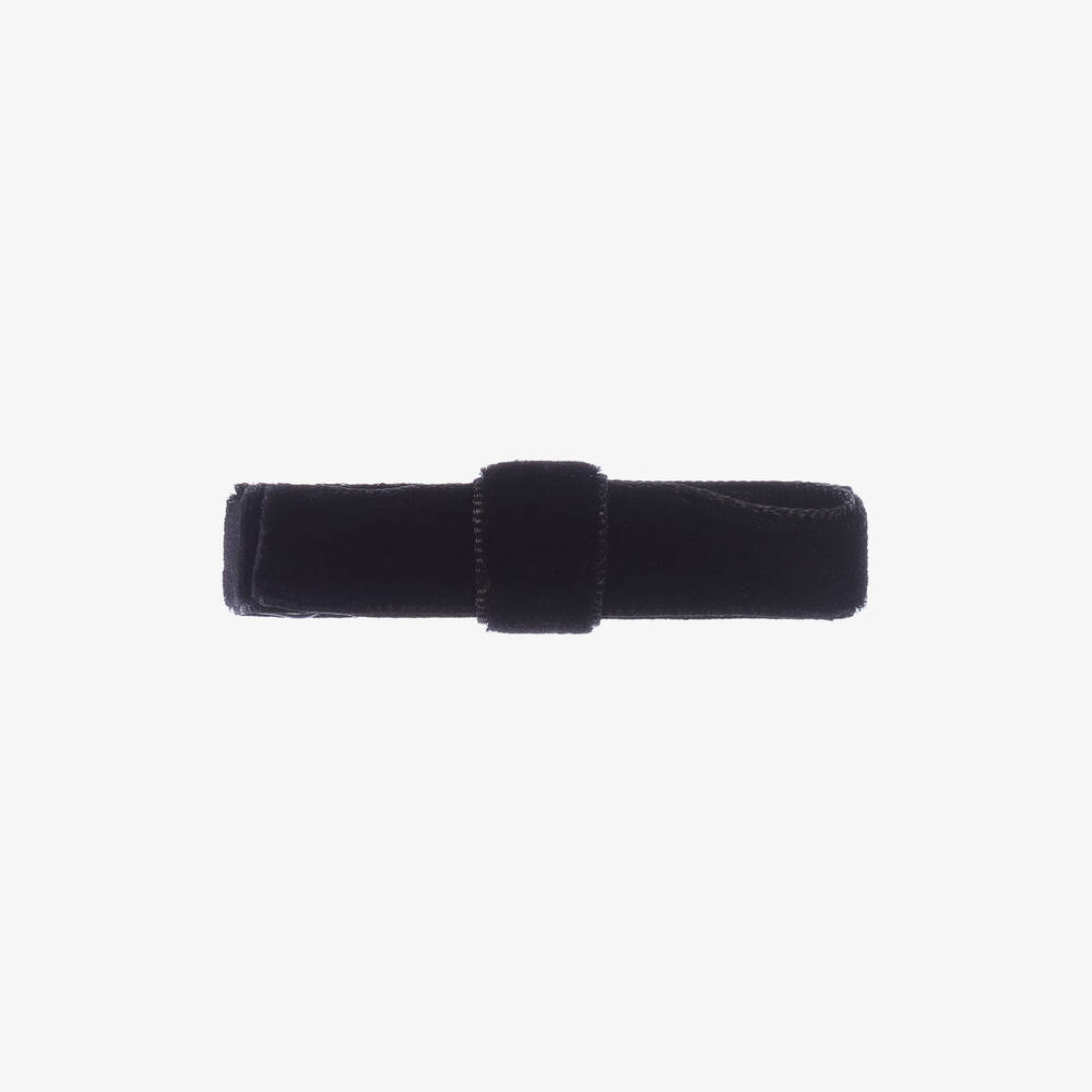 Peach Ribbons - Barrette à nœud noir en velours (4,5cm) | Childrensalon
