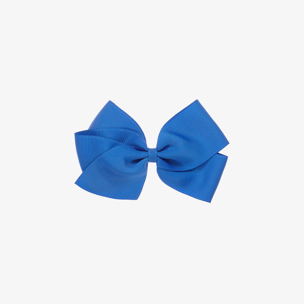 Peach Ribbons - Blaue Haarspange mit Schleife (12 cm) | Childrensalon