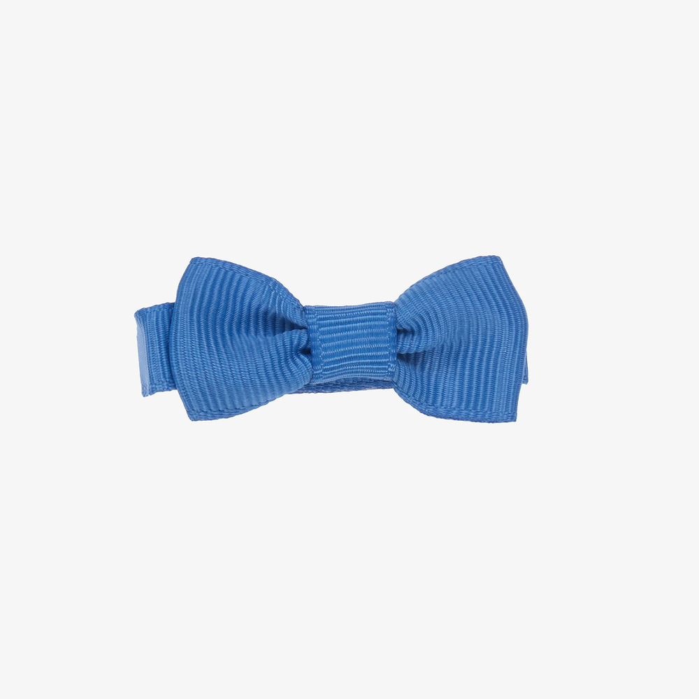 Peach Ribbons -  Blaue Schleifen-Haarspange (4,5 cm) | Childrensalon