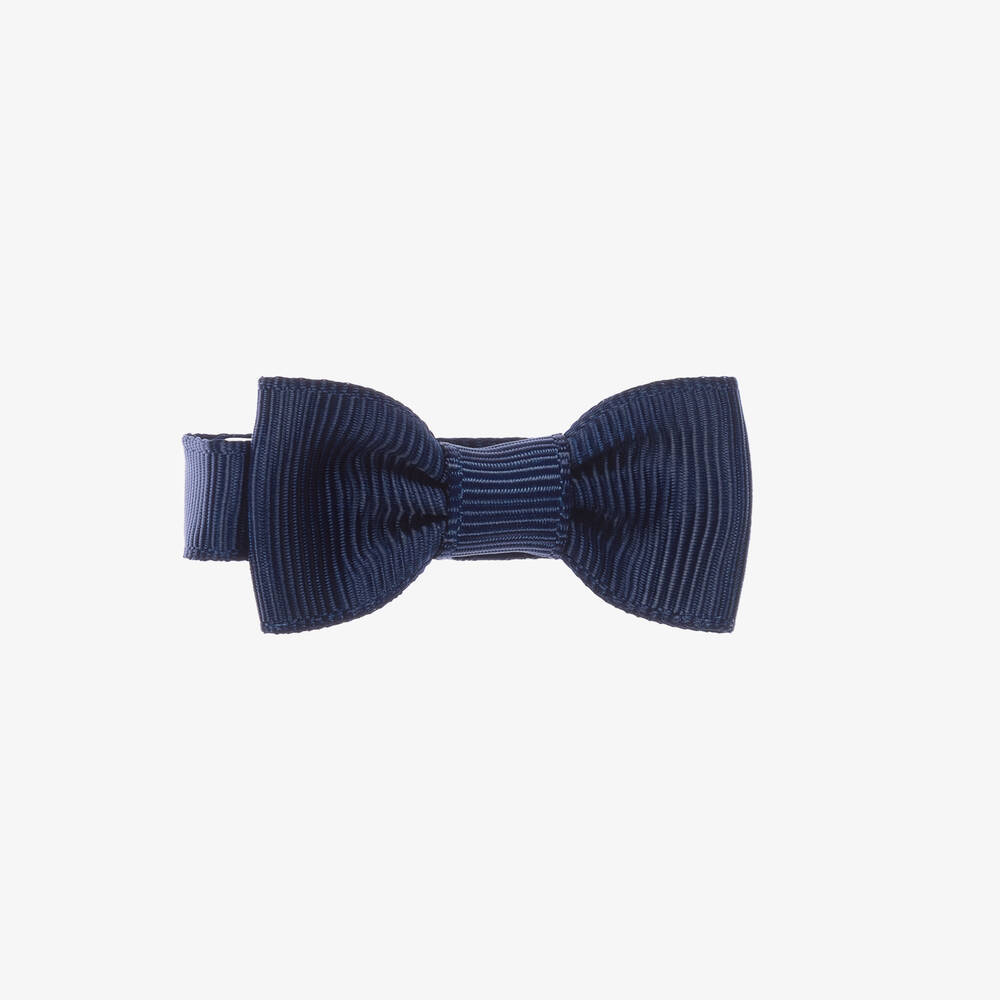 Peach Ribbons - Blue Bow Hair Clip (5cm) | Childrensalon