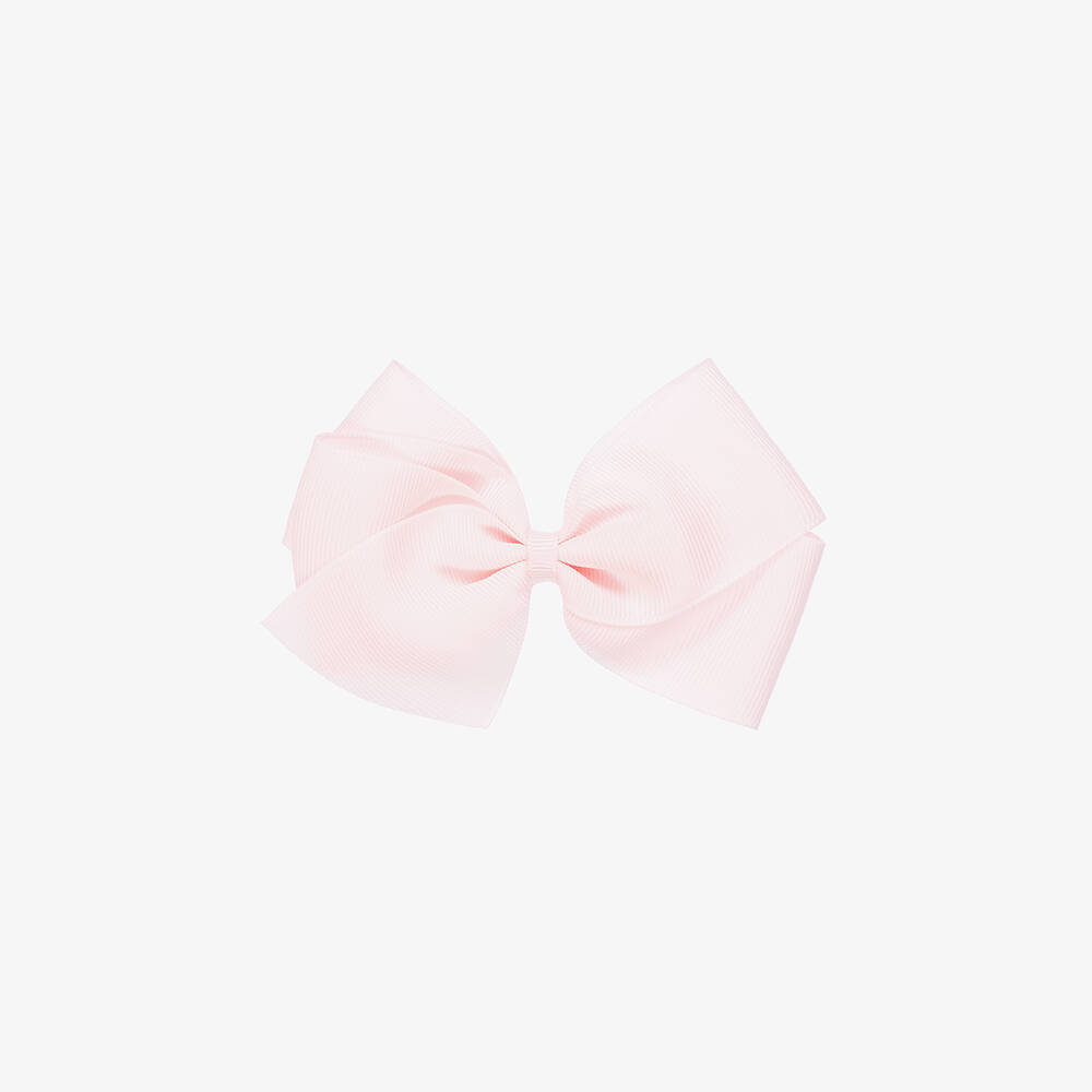 Peach Ribbons - مشبك فيونكة للشعر لون زهري فاتح  (12 سم)  | Childrensalon