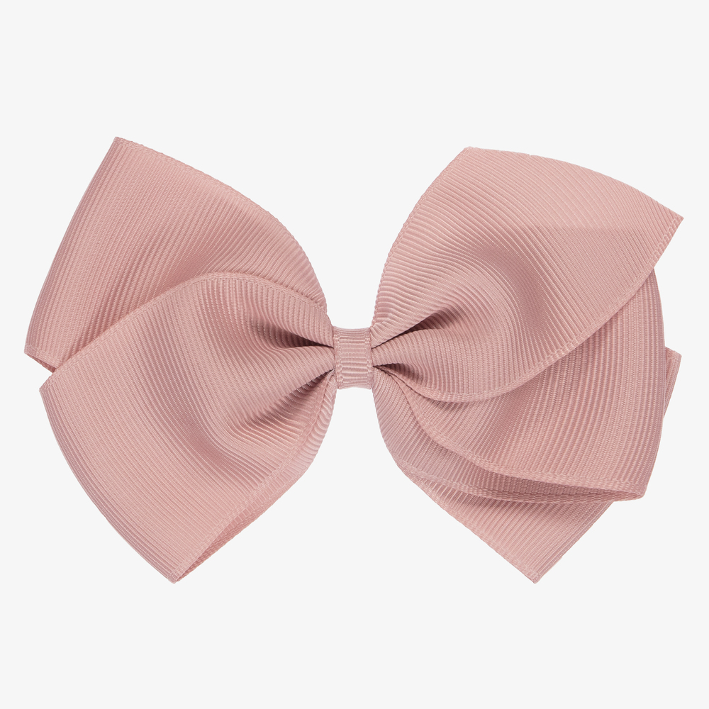 Peach Ribbons - مشبك للشعر مزين بفيونكة لون زهري للبنات (12 سم) | Childrensalon