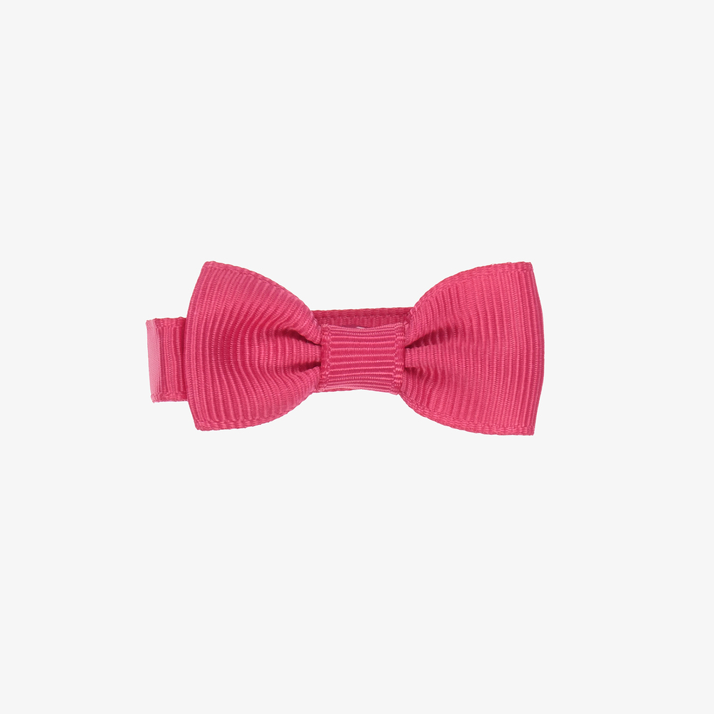Peach Ribbons -  مشبك للشعر فيونكة لون زهري فوشيا (4.5 سم) | Childrensalon