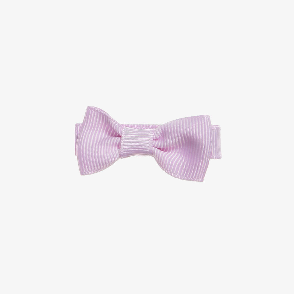 Peach Ribbons - Purple Bow Hair Clip (5cm) | Childrensalon