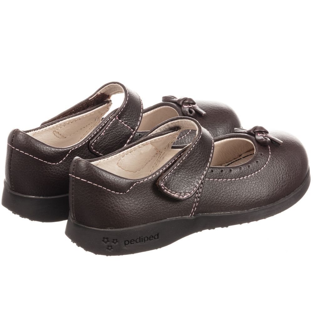 Pediped Flex (1-12yr) - Girls Brown Leather 'Isabella' Shoes ...