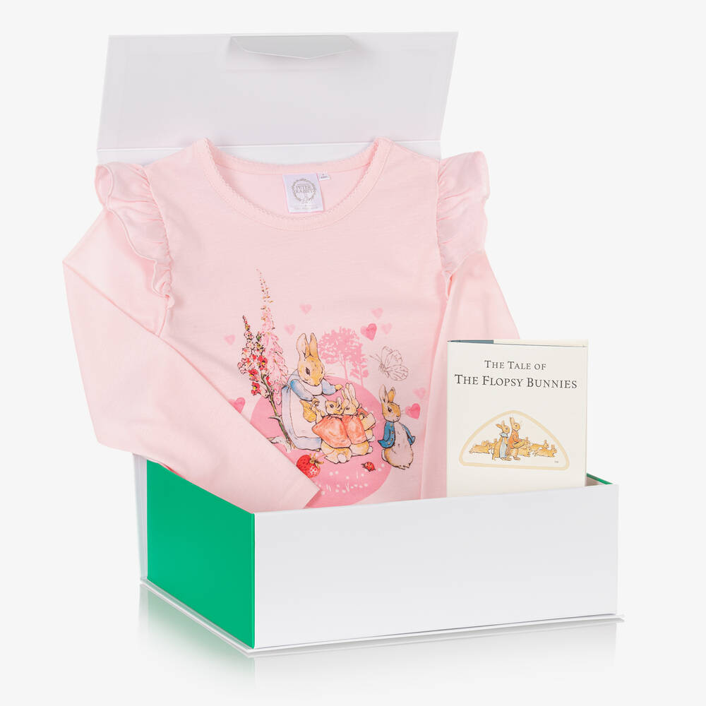 Peter Rabbit™ by Childrensalon - سلة هامبرز قميص نوم وكتاب لون زهري للبنات | Childrensalon