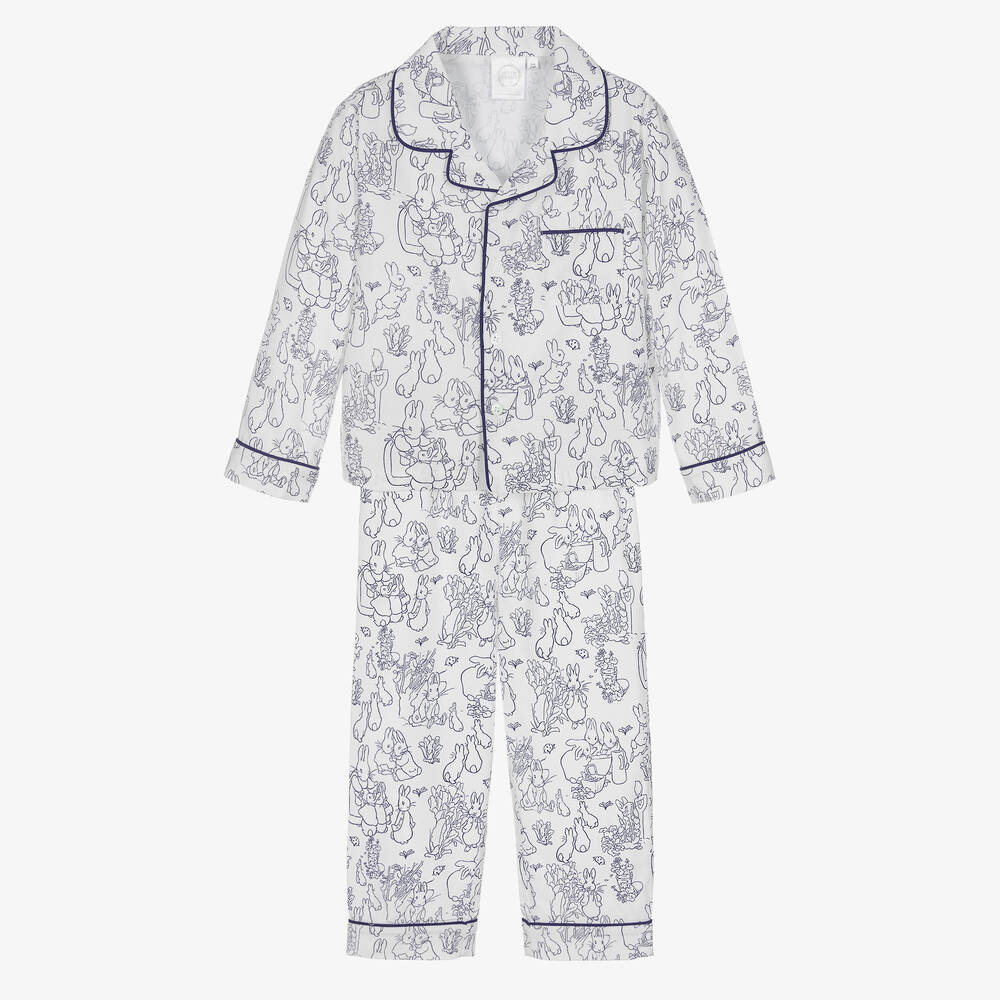 Peter Rabbit™ by Childrensalon - Pyjama blanc et bleu en coton | Childrensalon