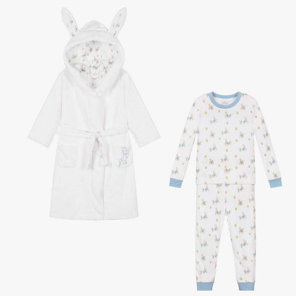 Peter Rabbit™ by Childrensalon - White Dressing Gown & Pyjamas Set | Childrensalon
