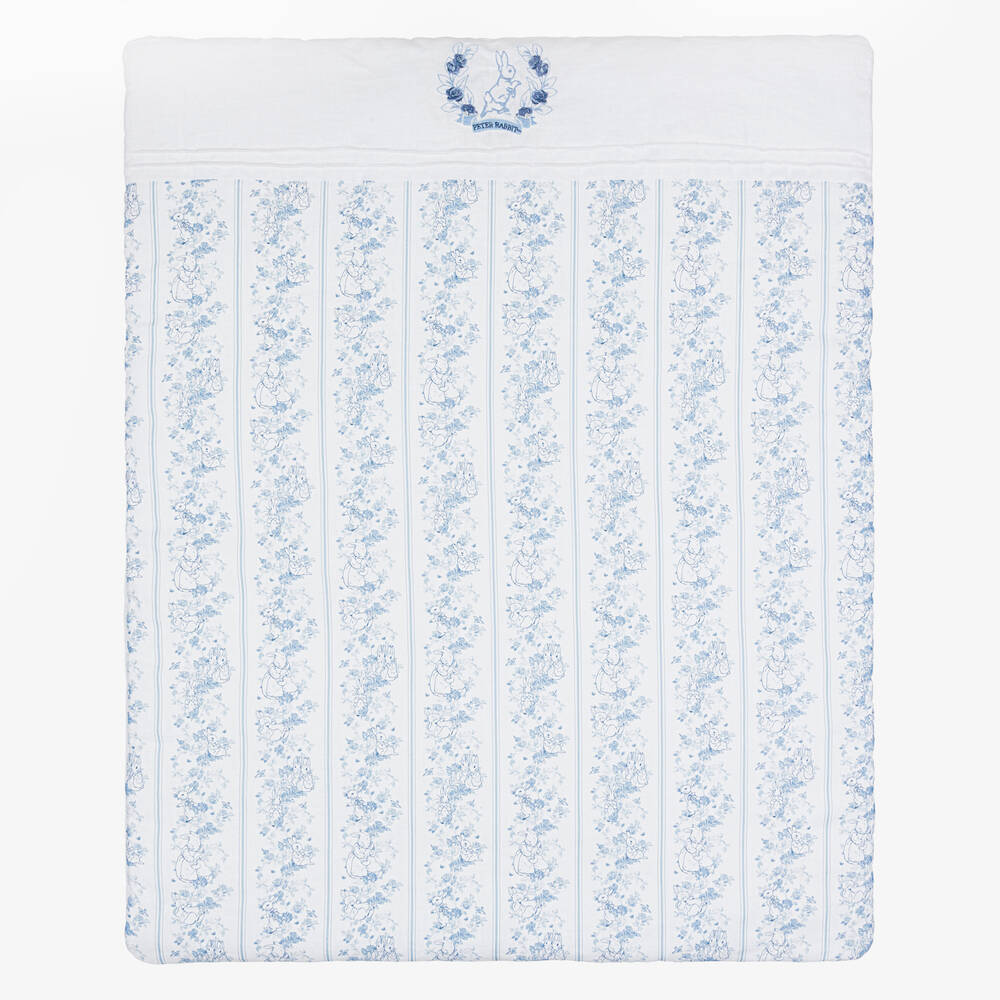 Peter Rabbit™ by Childrensalon - White Padded Linen & Cotton Blanket (97cm) | Childrensalon