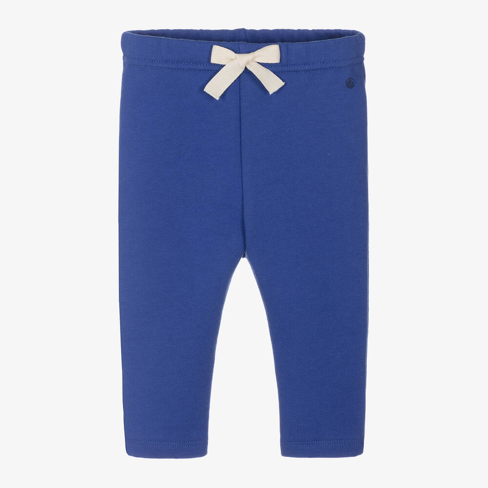 Petit Bateau - Boys Blue Organic Cotton Joggers | Childrensalon