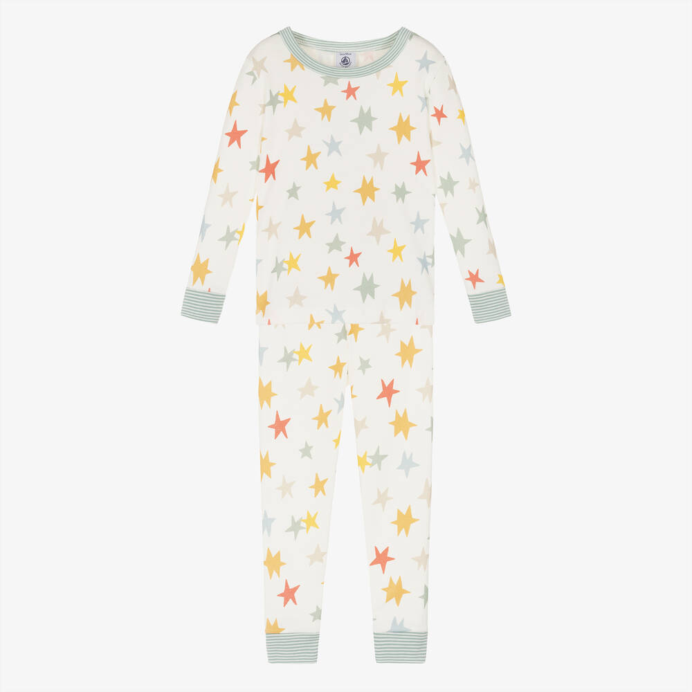 Petit Bateau - Boys Ivory Star Pyjamas | Childrensalon