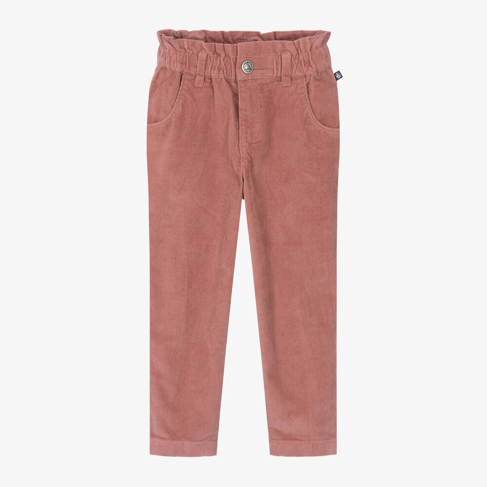 Petit Bateau - Girls Pink Corduroy Trousers | Childrensalon