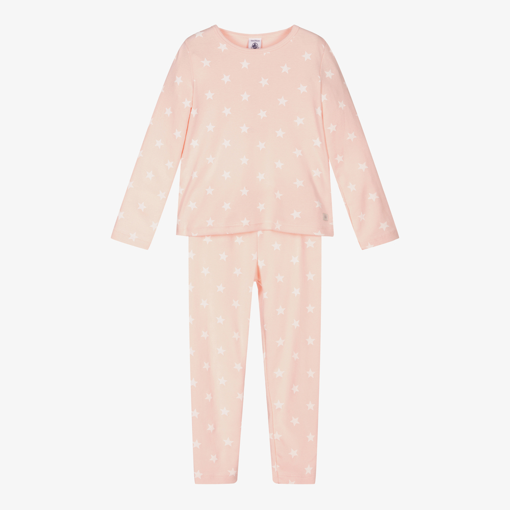 Petit Bateau Babies' Girls Pink Cotton Pyjamas